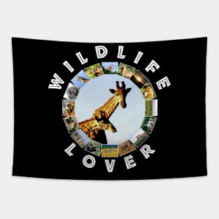 Wildlife Lover Blue Sky Giraffe Tapestry