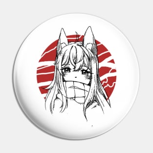 Fox girl art draw fan Pin