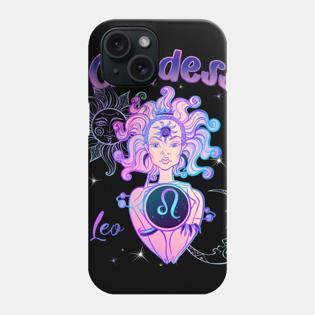 Zodiac Leo Goddess Queen Horoscope Phone Case by The Little Store Of Magic