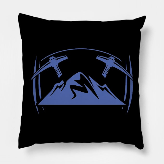 Miner mining mountaineer mountain motif Pillow by HBfunshirts