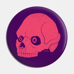 Distressed Pink Skull Logo Pin