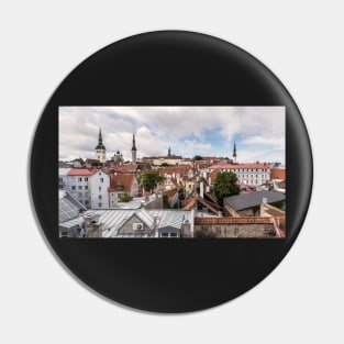 Cityscape of old Tallinn at summer day Pin