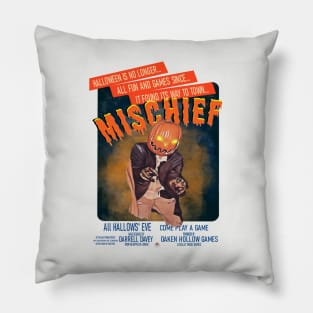 Mischief Drive In Poster (All Hallows' Eve Board game ) Pillow