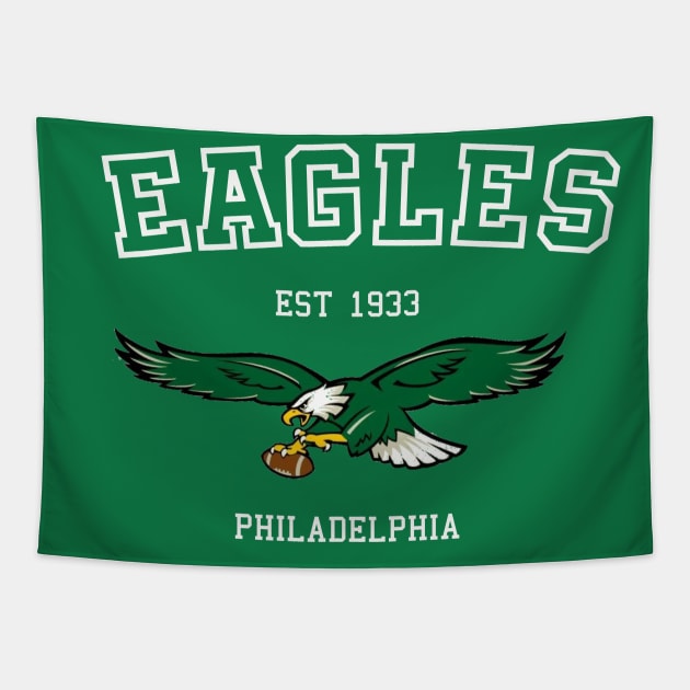 Vintage Eagles Football Tapestry by Curious Sausage