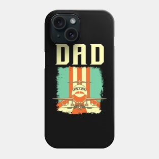 Retro Airplane Pilot Dad Plane Aviation Father Phone Case