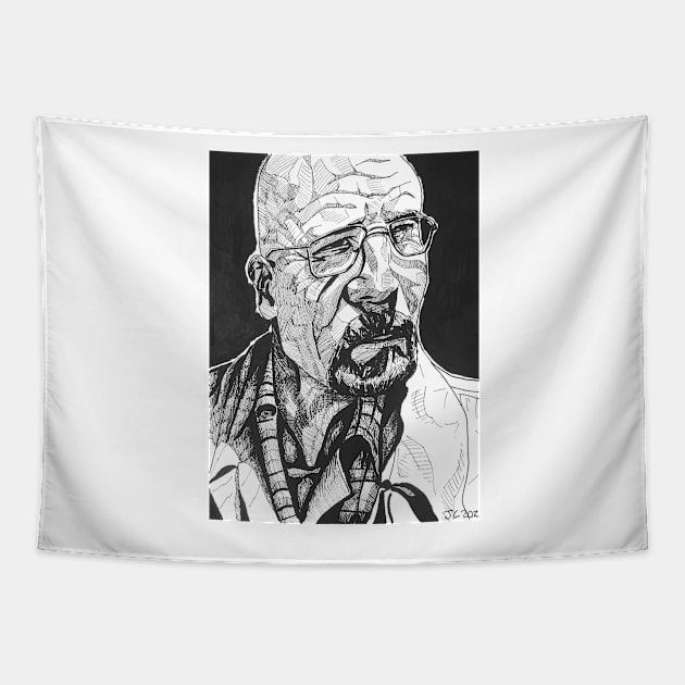 Breaking Bad "Ozymandias" Walter White portrait (original) Tapestry by StagArtStudios