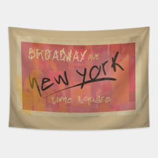 New York vintage times square retro Tapestry