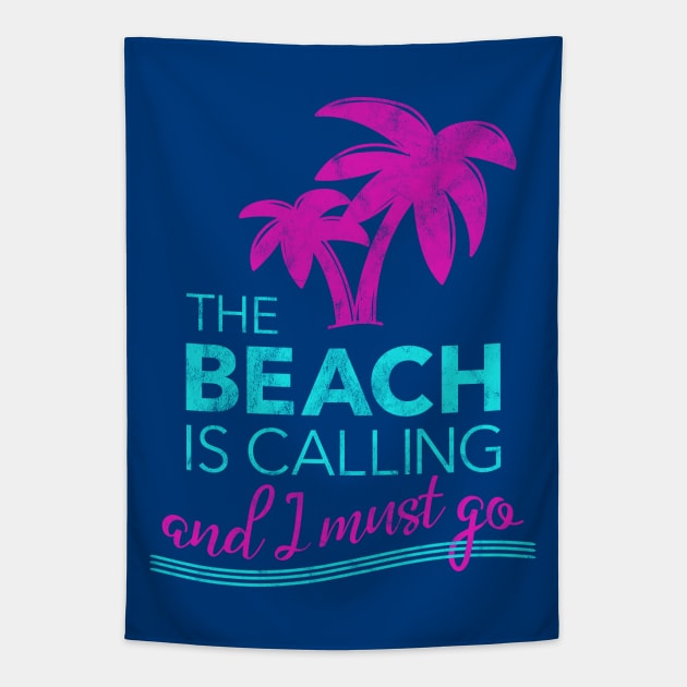 The Beach is Calling Tapestry by AnnaBanana