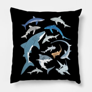 Whale Shark Blue Shark Mako Shark Species Pillow