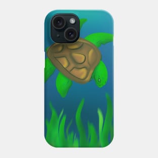 Swimming turtle Phone Case