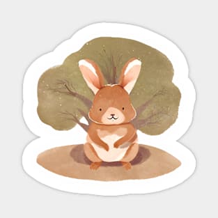 Brown rabbit Magnet