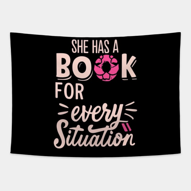 she has a book for every situation Tapestry by RalphWalteR