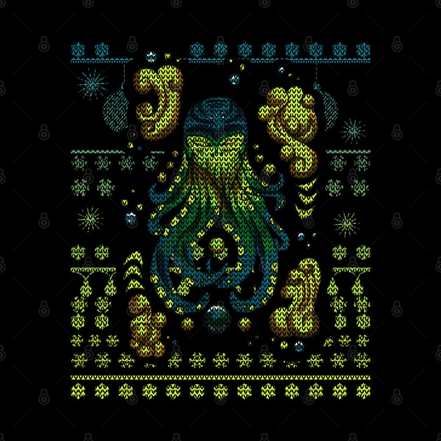 Ugly Christmas Sweater: Cthulhu by hybridgothica