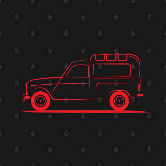 Renault 4 F Fourgonnette Van Red by PauHanaDesign