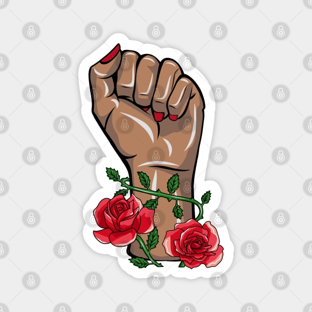 Feminism Fist! Magnet by sparkling-in-silence