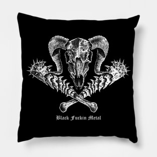 goat black metal Pillow