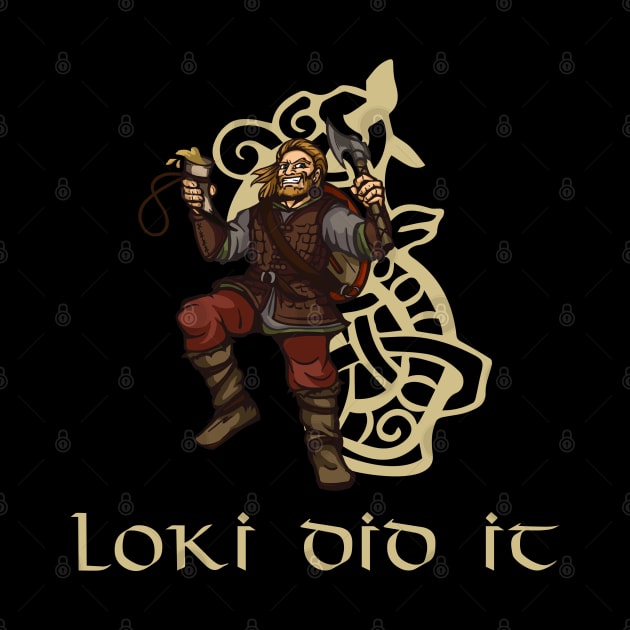 Funny Medieval History Viking Mythology Trickster God Loki by Styr Designs