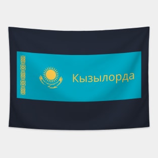 Kyzylorda City in Kazakhstan Flag Tapestry