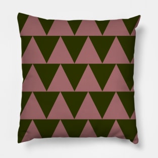 Mink, Blush Pink, and Olive Green Geometric, Zig Zag Design Pillow