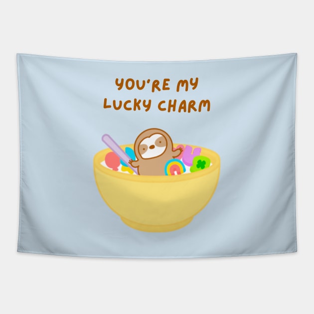 You’re My Lucky Charm Cereal Sloth Tapestry by theslothinme