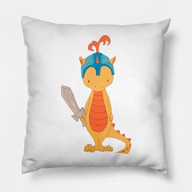 Dragon Knight Pillow by wildmagnolia