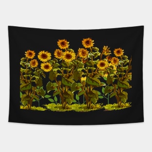 simple nature sunflower garden patterns Tapestry