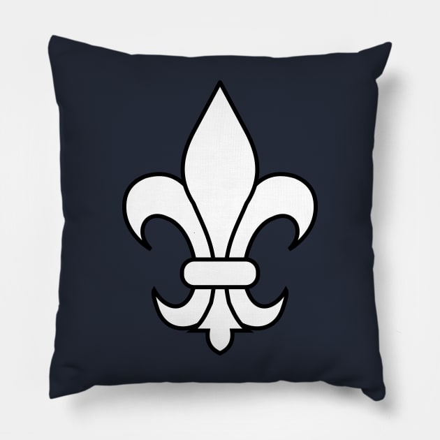 fleur de lis (white) Pillow by PabloDeChenez