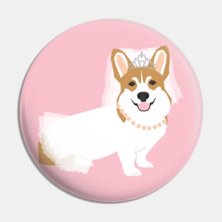 Bride Corgi Pin