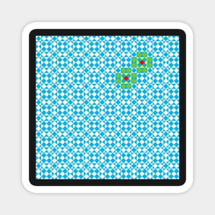 Tessellation tiling pattern in blue Magnet