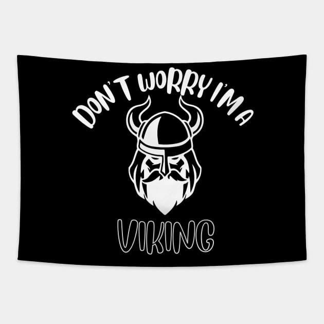 Don't Worry I'm A Viking Tapestry by NivousArts