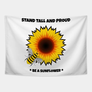 BE A Sunflower Blooming - Flowers Quote Tapestry