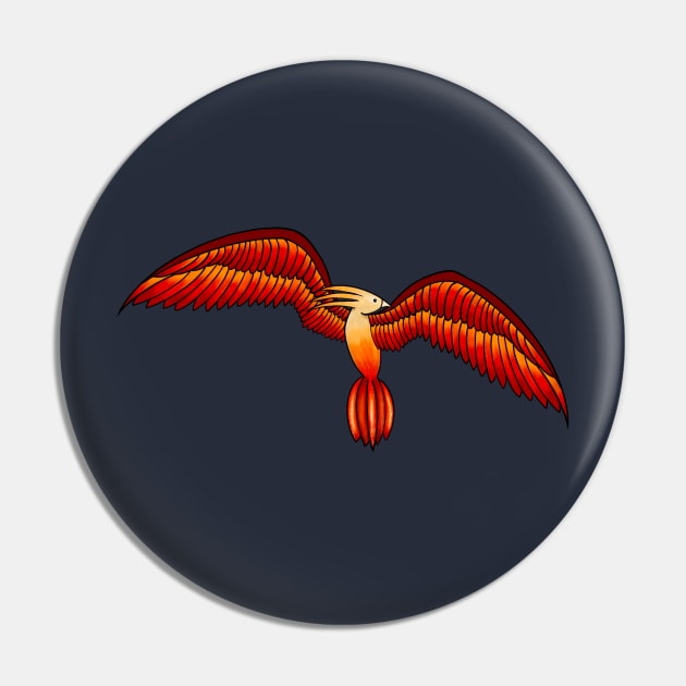 Phoenix Fawkes Pin by MorvernDesigns