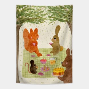 Cute woodland picnic Tapestry