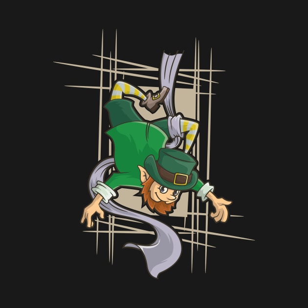 Saint Patricks Day Shirt Contortionist Aerial Silk Gnome by TellingTales