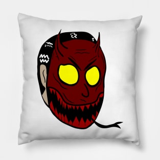 Oni Mask - Graphic Tee Pillow