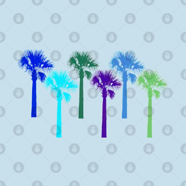 Neon Palm Trees by Suncatcher Photos - Apparel - Home Decor