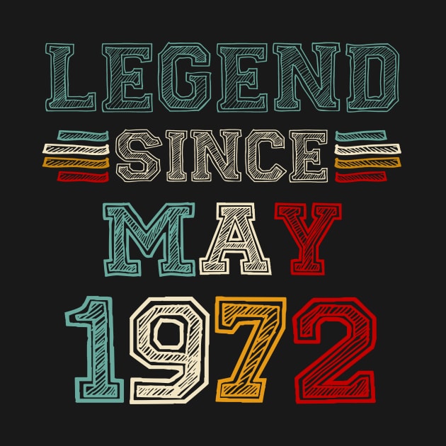 51 Years Old Legend Since May 1972 51st Birthday by Brodrick Arlette Store