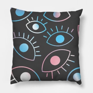 Eyes of the Void - Trans Pride Pillow