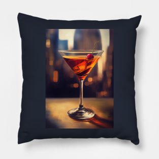 Manhattan cocktail Pillow