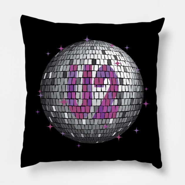 U2 Disco Ball | Ultraviolet Pillow by Rad Love