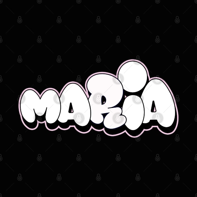 MARIA name bubble writing graffiti style by Love Wild Letters