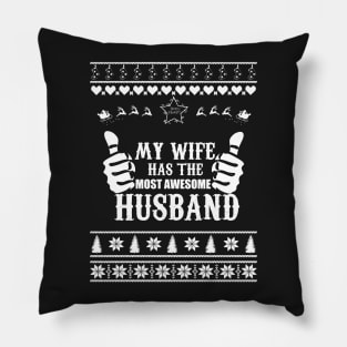 Merry Christmas WIFE HUSBAND Pillow