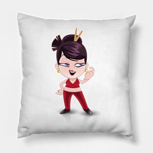 asian beautiful girl cartoon character for young kids Pillow