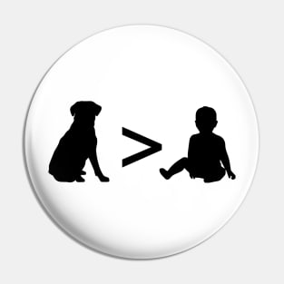 Dogs are better than Babies Pin