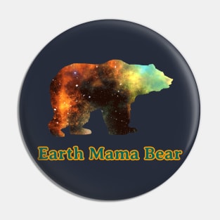 Earth Mama Bear Galaxy Colorful Birthday Gift Pin