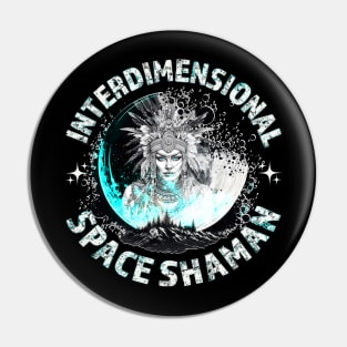 INTERDIMENSIONAL SPACE SHAMAN-moon white Pin