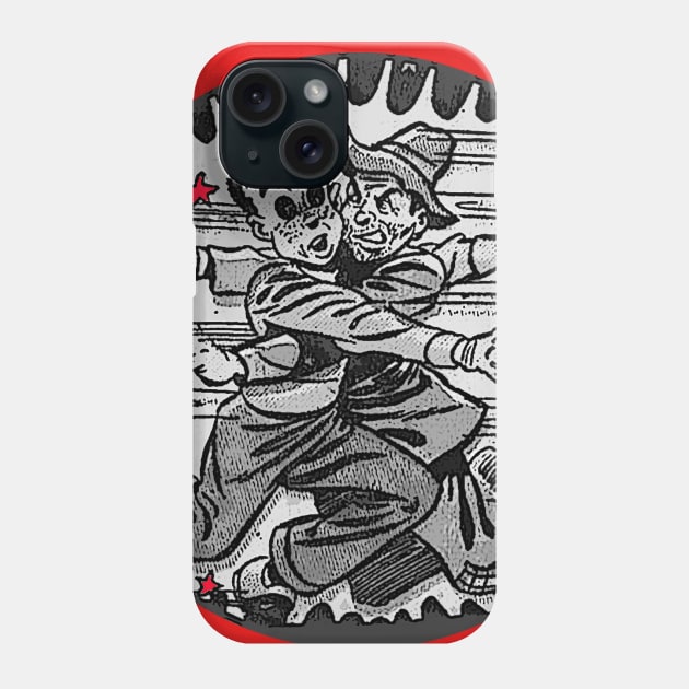 Guys fight in a crazy race Phone Case by Marccelus