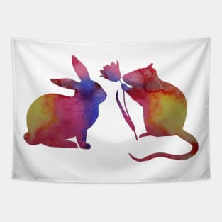 Rat and rabbit Tapestry