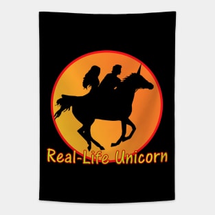 Real-Life Unicorn Bi Pride Threesome Tapestry