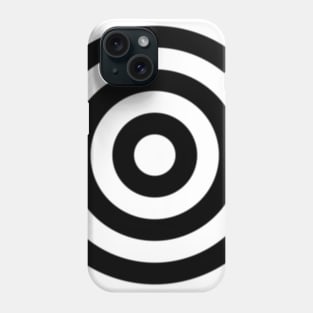 black and white centered circular pattern Phone Case